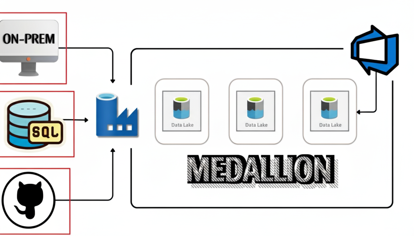 Azure Data Factory Hybrid Medallion Lakehouse